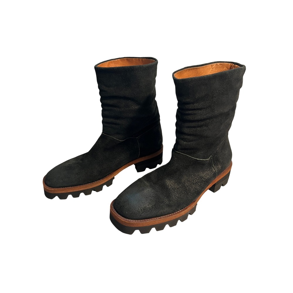 We The Free Reya Black Suede Leather Boots Sz41 (US 9.5 - 10) Boho Cowgirl Chic